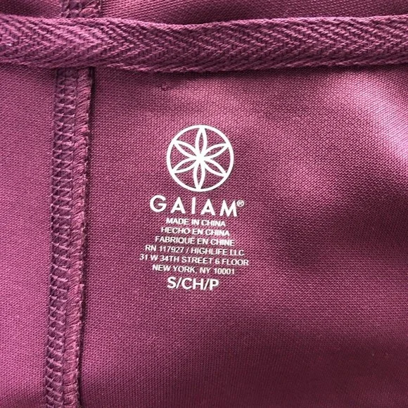 Gaian Small Women Cardigan, Sweater Hoodie 2 Pocket Purple Yoga Activewear NWT - Picture 9 of 16